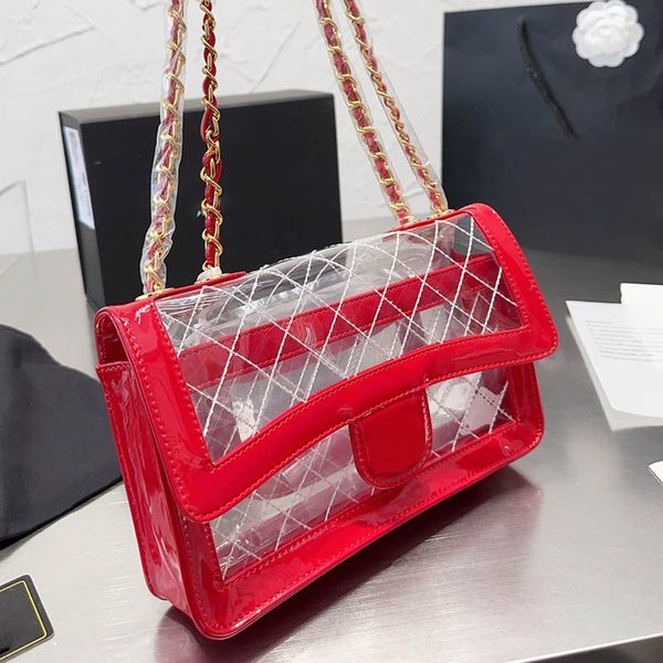 

women sheer flap trend shoulder bag patent leather pvc stitching style quilted large capacity crossbody designer bag longchammp tote pochett