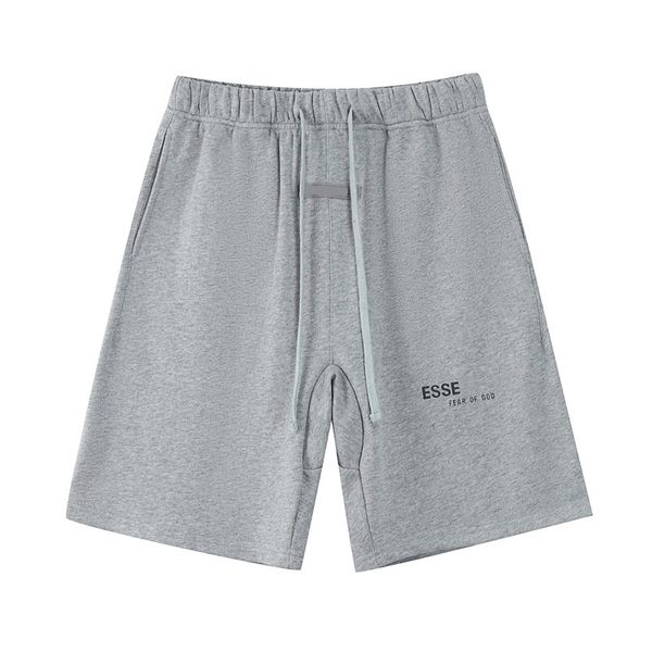 

2023 reflective high street shorts men's casual sports pant loose oversize style drawstring short pants trend designer ess essentail sh, White;black