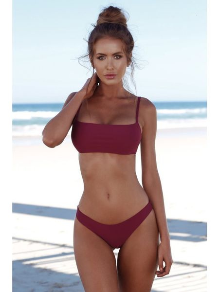 

women's swimwear xia han european and american solid color lowprice multicolor nylon bikini split swimsuit manufacturers wholesale 2304, White;black