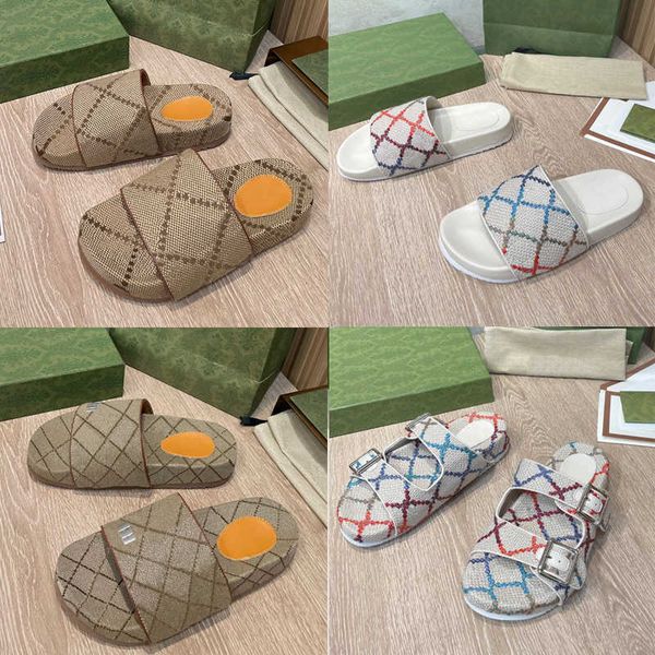 

men women platform slides luxury designer sandals multicolor slipper fashion beach shoes casual shoes 35-44 with box no298b tbt, Black