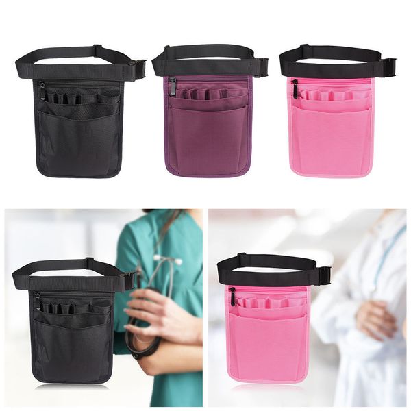 

waist bags nurse organizer bag belt pocket fanny pack nurse waist bag for women shoulder pouch case 900d nylon for accessories tool 230422