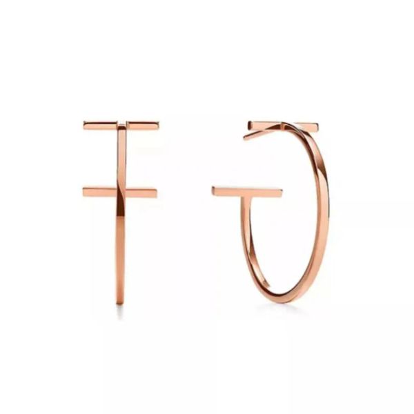

18k gold stud earrings designer ear stud luxury brand women rose gold plated 925 silver plated geometric earring for wedding party jewerlry, Golden;silver