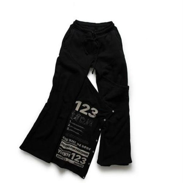 

quality 1 flared trousers pants men women heavy fabric fashion301c, Black;brown