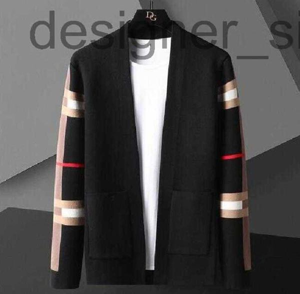 

men's sweaters designer2023 men's sweaters england style ocket men cardigan fashion brand autumn winter designer cardigan lus size, White;black