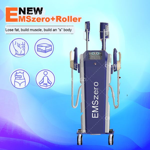 

2023 latest neo dls-emslim emszero rf 14 tesla 2in1 roller massage hi-emt machine with 4 rf handles slimming muscle for fitness