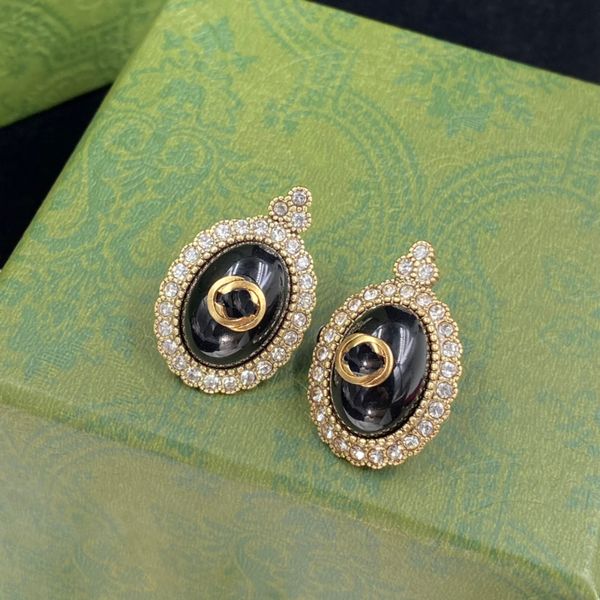 

stud luxury earrings earrings designer for women jewlery designer earrings fashion diamond jewelry hoop earrings gift with box, Golden;silver