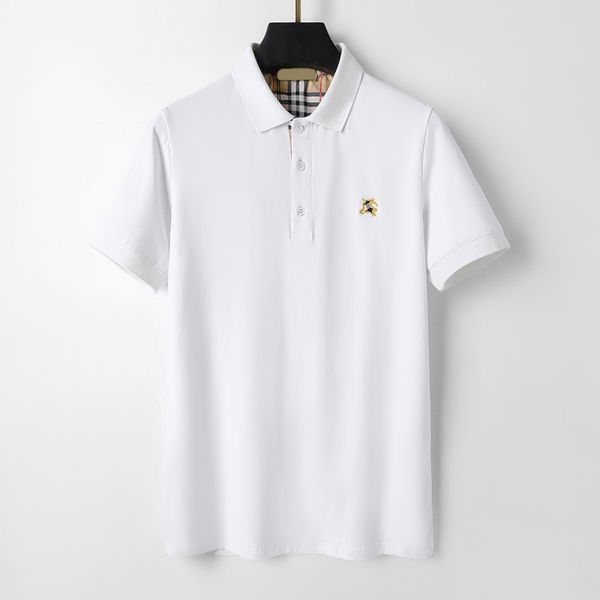 

luxury polo woman shirts mens stylist italian mens polos designer clothing short sleeves fashion summer white sandybrown black striped t-shi, White;black