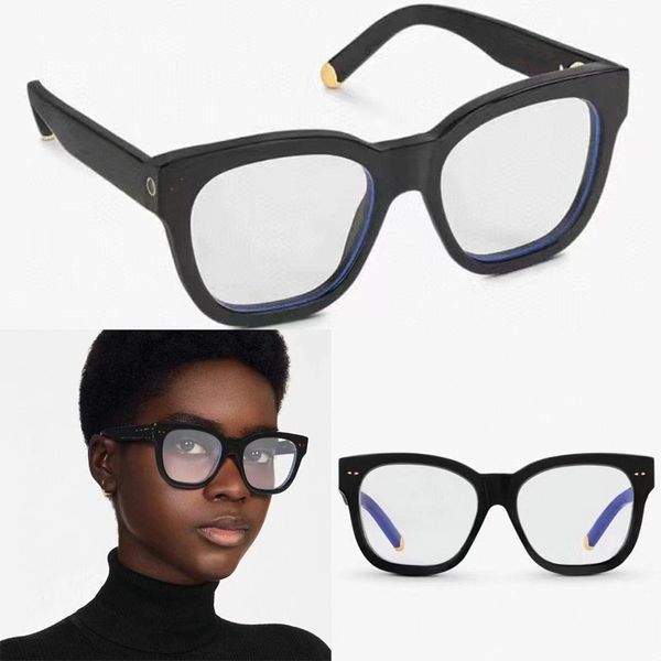 

My Monogram Anti Blue Light Glasses square acetate frame with metal pattern at the back of the legs fashionable and gradient womens Lunettes de Soleil Z1729E