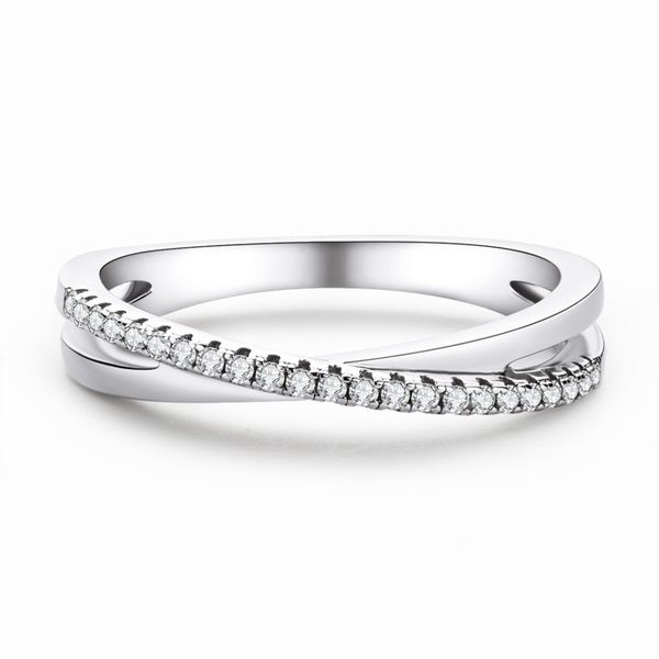 

selling ring with side stones light luxury fashion x style ring female s925 sterling silver moissanite diamond ring manufacturers wholesale