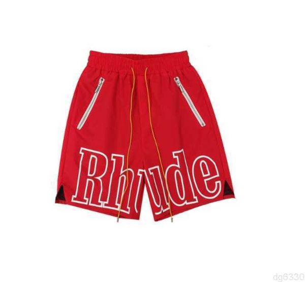 

designers rhude shorts mens basketball short pants 23ss luxurys summer beach palm letter mesh street fashion sweatpants kmr231l3cx, White;black
