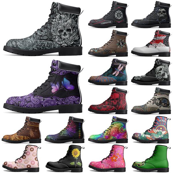 

Diy Fashionable Versatile Outdoor Boots Non-slip Winter Comfortable Casual Customized Elevated Classsic Dark SpringGreen Boots