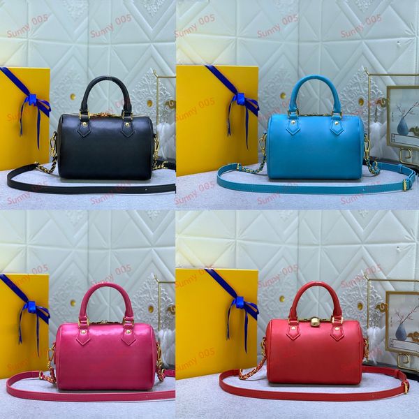 

pillow shaped handbag shoulder bag mini embossed pattern totes designer double zipper padlock bags luxury knitted leather chain strap