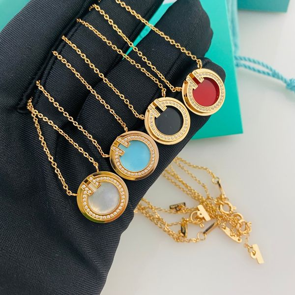

deluxe round pendant necklace for women with hallmarked official size 18kt gold tt monogram necklace, never tarnishes non-allergenic, Silver