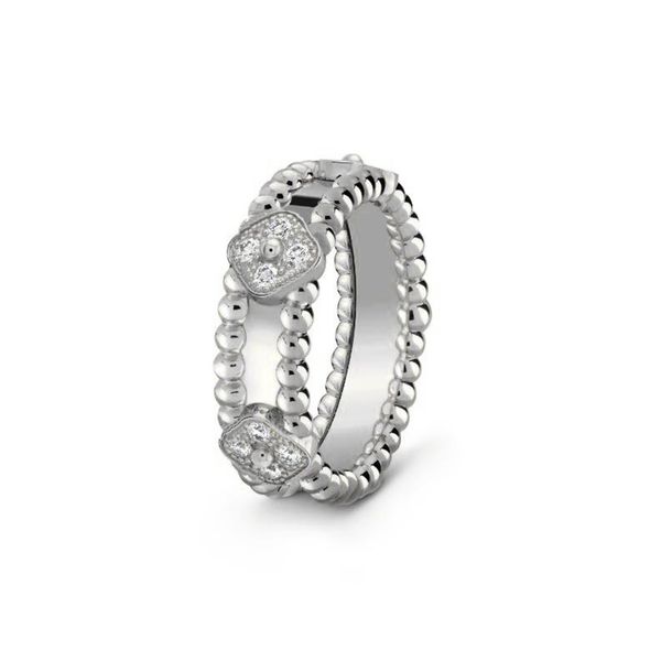 

four-leaf clover designer kaleidoscope ring925 silver special logo womens and mens luxury jewelry titanium steel never tarnish non allergic