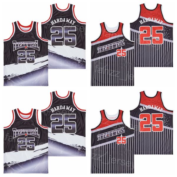 

basketball treadwell high school jersey penny hardaway 25 shirt moive hiphop college stitched university pullover breathable team pinstripe, Black