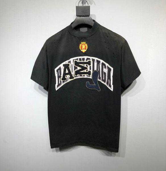

men's plus tees & polos round neck embroidered and printed polar style summer wear with street pure cotton t-shirts 22frf, Black;brown