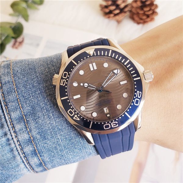 

wristwatches 2023 new mens watches three needles automatic mechanical watch europe luxury brand and leather omeg men fashion master, Slivery;golden