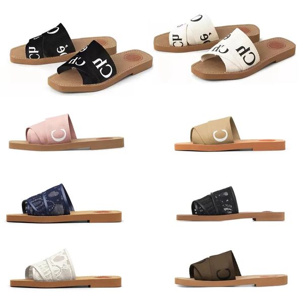 

designer cross women roman slippers beach sandals pearl family womens loafers print slide 2023 summer wide flat lady sandal light slipper, Black