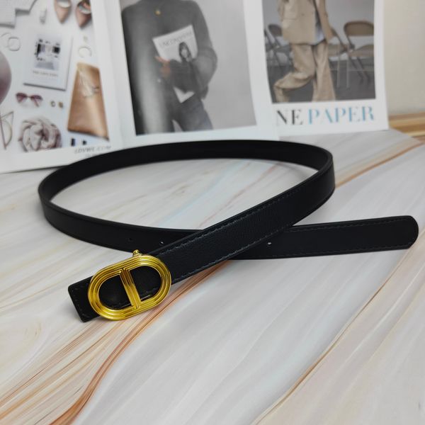 

woman retro belts for designer gold buckle thin belt fashion style for woman belt 2.3cm width smooth buckle size 95-115 multi colour belt, Black;brown