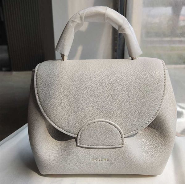 

women's shoulder bags french niche new polene bag cowhide fashion light luxury one shoulder portable poleno diagonal