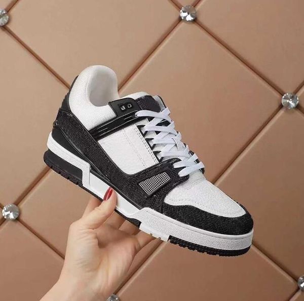 

coach men's shoes designer sneakers casual shoes retro platform couple with sneakers cowboy letters shoes rubber canvas leather sneaker, Black