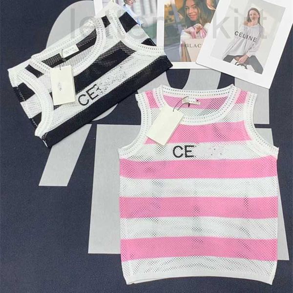 

women's knits & tees designer 23 summer new sleeveless hollow out knitted for women 2bbj, White