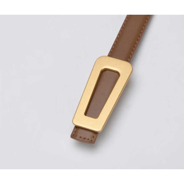 

belts new unique gold buckle genuine leather belt women fashion cowskin retro luxury thin belts female jeans dress waistband 2023 w0424, Black;brown