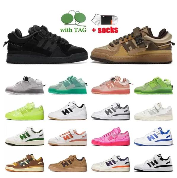 

forum 84 low bad bunny casual shoes white gum bright blue black orbit grey green pink true orange strap taupe oxide cinder designer men spor