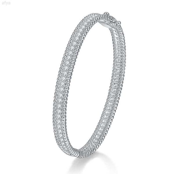 

custom 18k gold plated 925 silver zircon diamond moissanite bracelet bangles