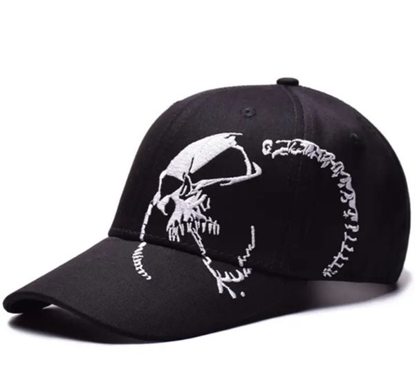 

men's stylish embroidered skull baseball cap - make a statement, Blue;gray