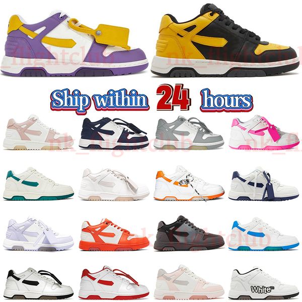 

2023 Out of Office Sneaker Luxury Offs Casual Shoes Low Tops White Vintage Distressed Leather for Walking Mens Womens Loafers Trainers Platform Sneakers Dhgate, B14 pink light grey 36-40