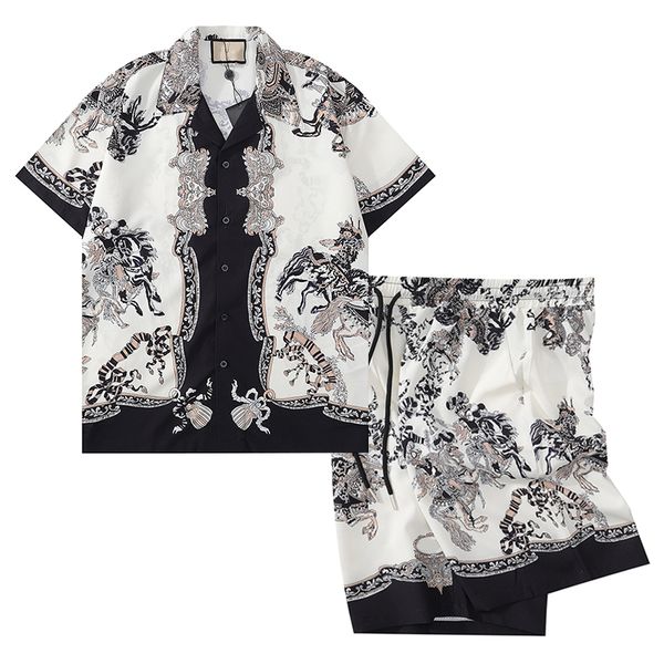 

mens designer tracksuit luxury designer shirts short sleeve geometric print shirt men beach shorts fashion swim short, Gray