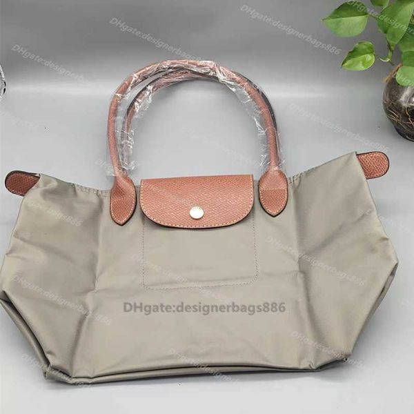 

High quality Nylon Shopping wallet 95% Off bags Dumplings Handbag Zipper Hasp designer woman Beach Waterproof Folding Bag sac Shoulder Tote Female Fashion, Classic khaki