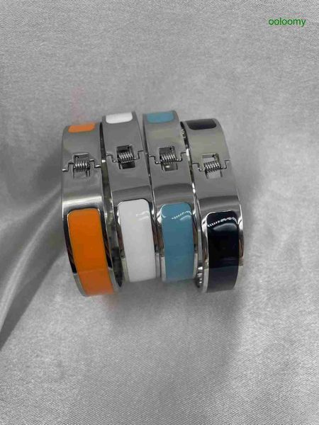 

hemres designer bracelet buckle stainless steel men's and women's metal love home bracelet classic simple without, Black