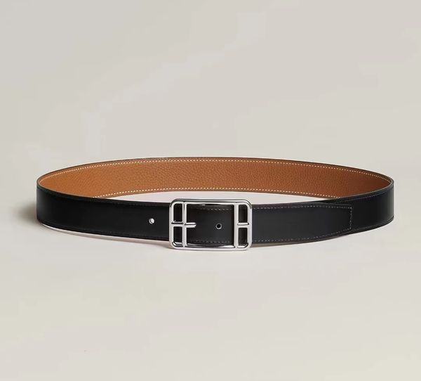 

classics men belts designer mens and woman fashion togo leather classic reversible belt black brown h gold silver buckles 38cm ht080