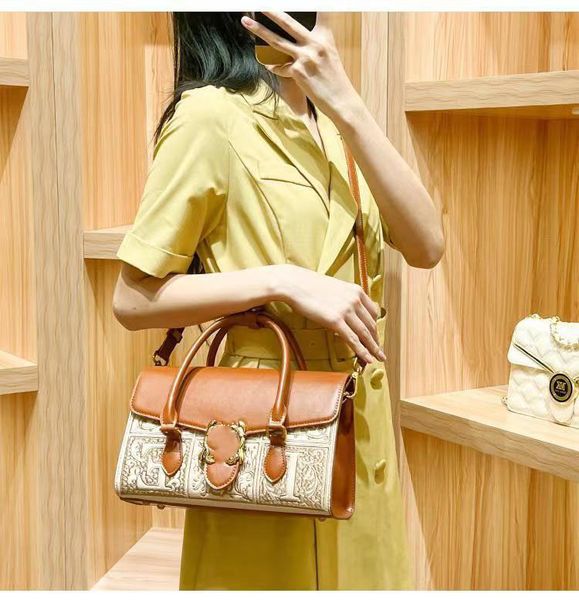 

counter leather boston tote bag new luxury versatile shoulder cross-body bag