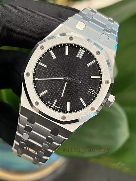 

luxury men watch watch 41mm 15500 15400st precision steel bands strap asia transparent mechanical automatic 3235 mens watches, Slivery;brown