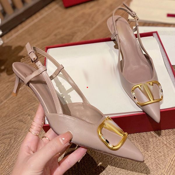 

2023 stilettos women 's shoes sandals women rhinestone chain bride dresses buckle stiletto pointed toe ankle bright diamond-chain high-, Black