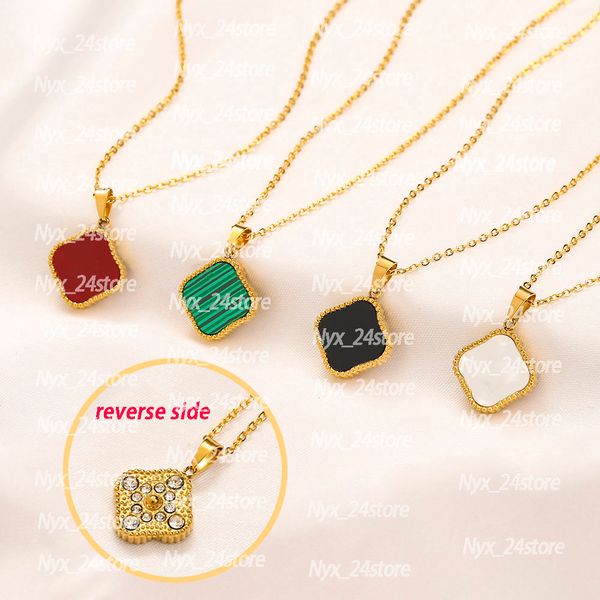

designer jewelry pendant necklace 4/four leaf clover necklace gold plated for women&girl wedding gift 39.5cm+5cm, Silver