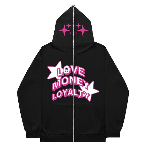 

women's jackets 4 star 90s girls and boys love qian zhong integrity pullover y2k gothic rap hip hop couples harajuku lesbian funny fash, Black;brown