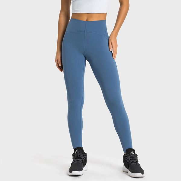 

l-358 high waist tights low-friction yoga pants pa66 yarn fabric nude sense leggings contoured curved line design women sweatpants