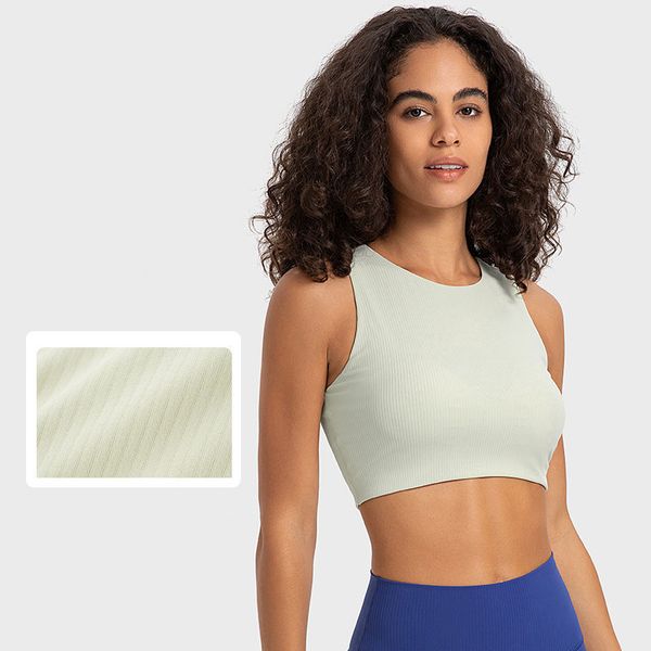 

spr ribbed bra l-368 yoga bras high neck tank removable cups sports bras fashion crewneck lingerie rib brassiere