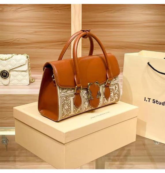 

counter leather boston tote bag new luxury versatile shoulder cross-body bag