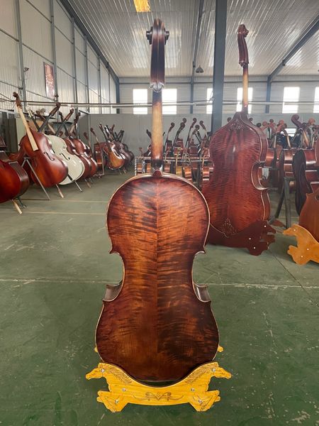 

factory made 4/4 cello full size spruce maple ebony cello exquisite tiger pattern maple wood parts handmade