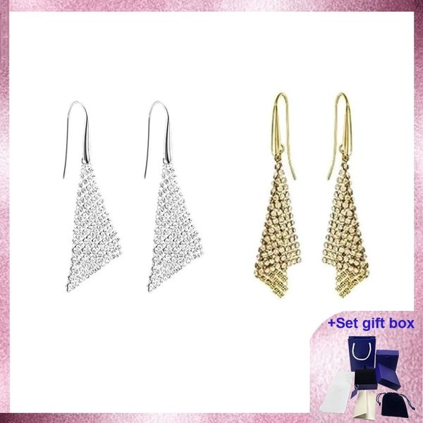 

swa fashion charm earrings fit gold oorbellen exquisite gift box ing, Golden