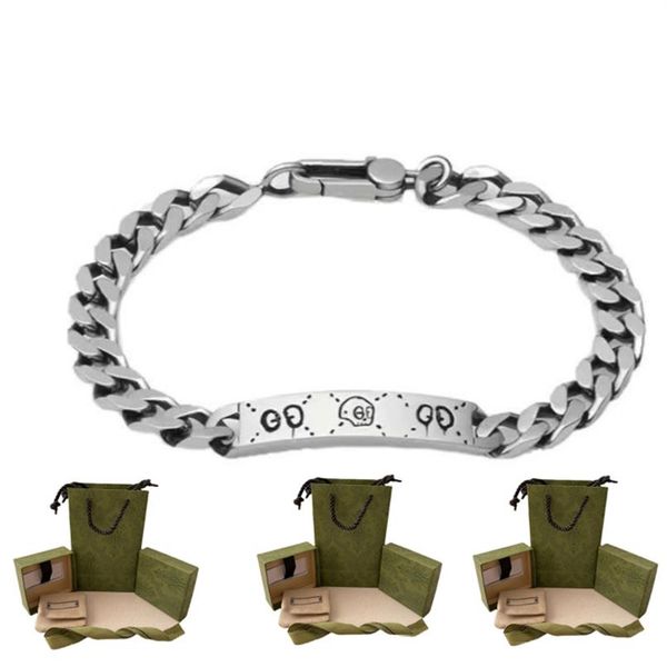 

fashion european popular 925 sterling silver bracelet fashion mens and women couple bracelets2933, Golden;silver