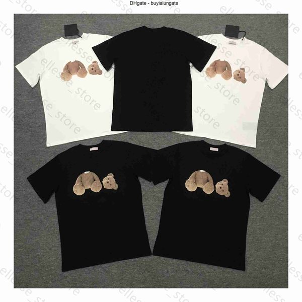

2021 summer fashion mens womens designers t shirts for men s palms luxurys letter embroidery tshirts clothing short angels sleeved tee, White;black