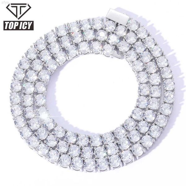 

gold plated iced out 3mm 4mm 5mm tennis chain white aaa cz hip, Silver
