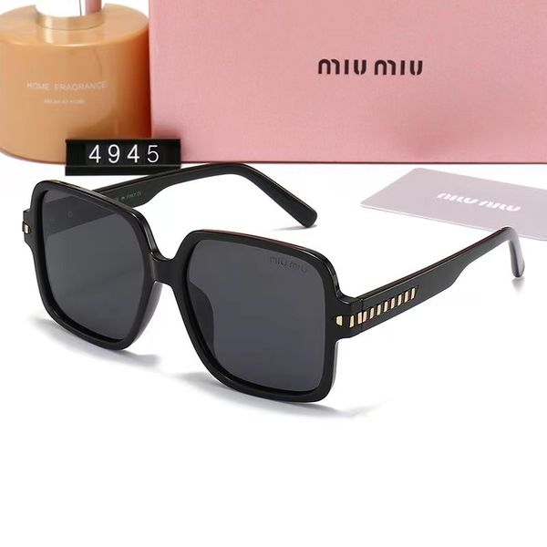 

miu fashion trend retro men and women's large frame sunglasses travel street p polarized sunglasses, White;black