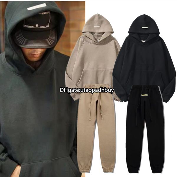 

loose designer men hoody ess hoodies pullover sweatshirts loose long sleeve hooded jumper mens women essentiaall clothing, Black